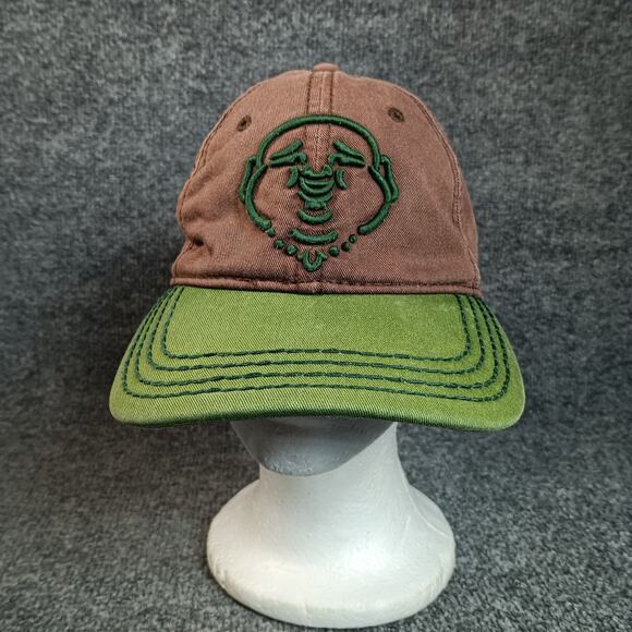 True Religion Cap Hat Buddah Logo Two Tone Baseball Brown Strapback - Picture 5 of 8